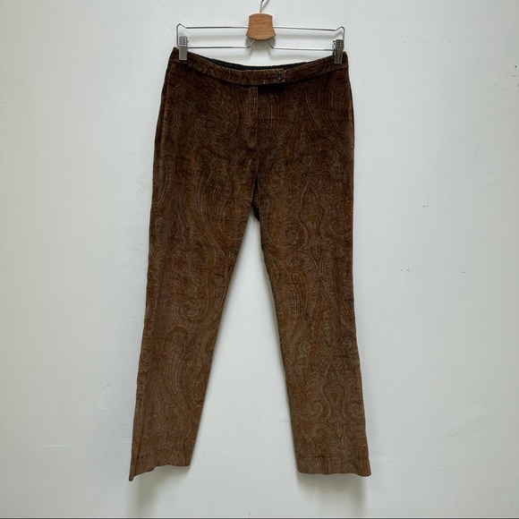 Etro Milano Velvet Paisley Pants - Picture 1 of 13